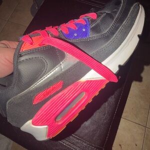 Black air max 90s with Hot Pink & Purple Accents